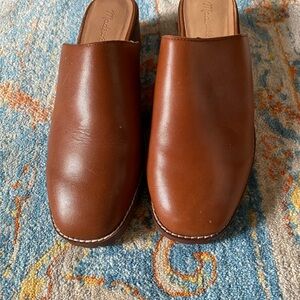 Madewell Brown Leather Mules